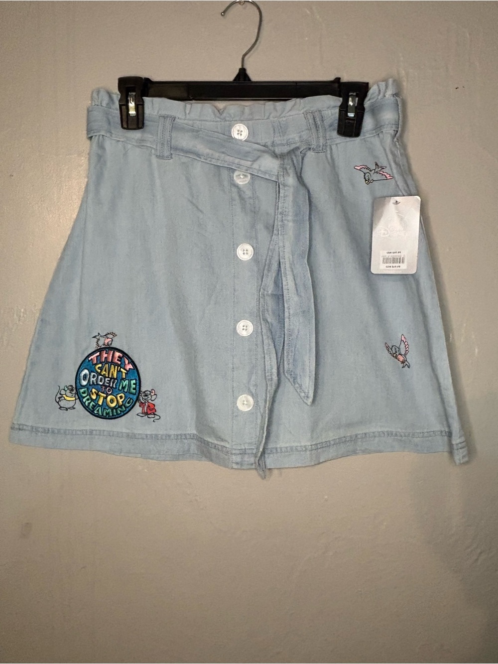 Disney Cinderella Mice Princess They can’t order me to stop dreaming denim skirt